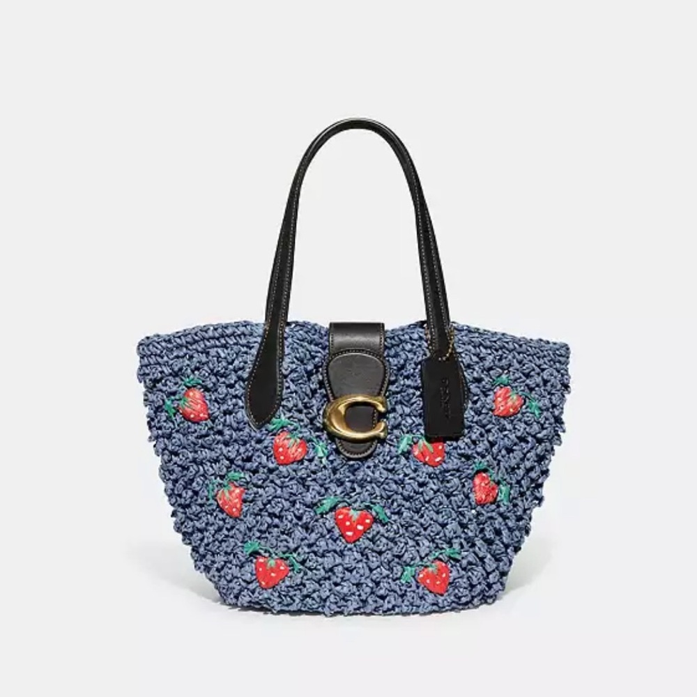 COACH Strawberry Blue Tote Bag -NWT